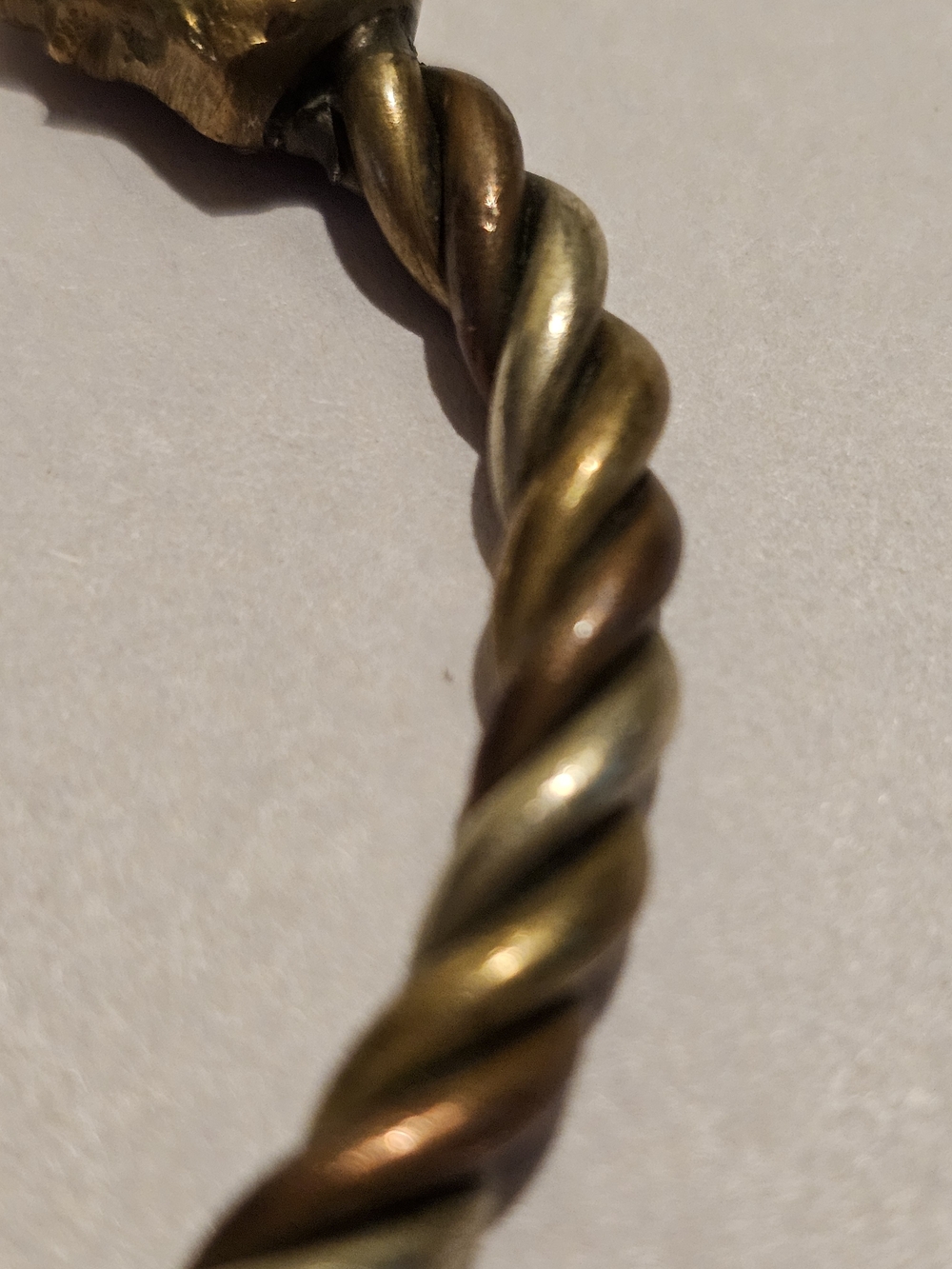 Vintage Vintage Twisted Mixed Metal Cuff Bracelet - Detailed Elephant - Picture 4 of 7